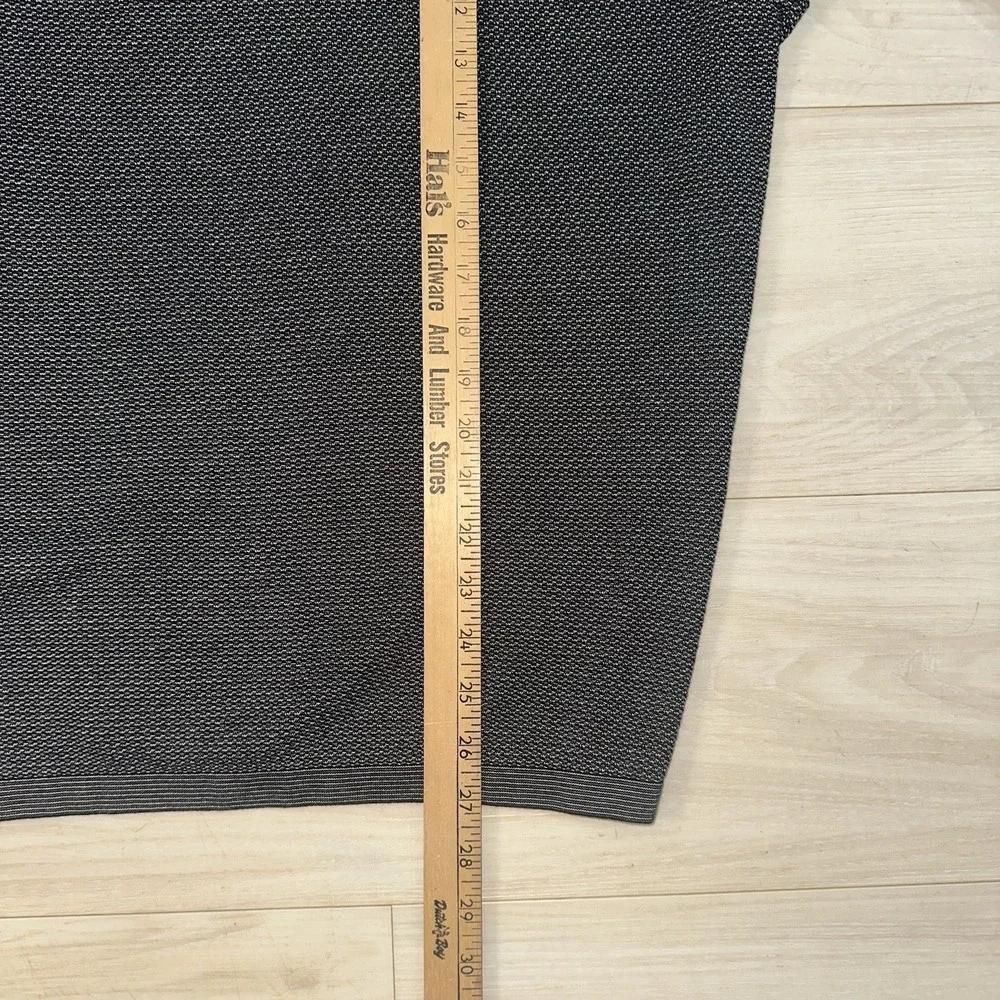 Vintage St. Croix Knits Men's Sweater Size L Cotton Blend Black Birds Eye Preppy - Picture 6 of 8